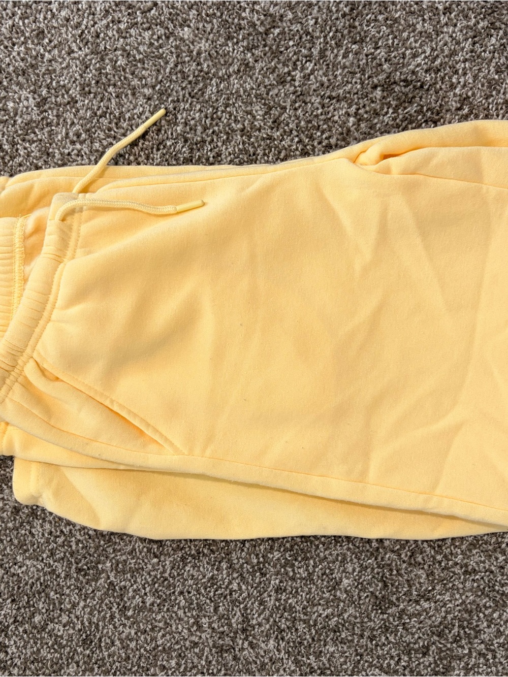 Yellow Cozy Drawstring Sweatpants